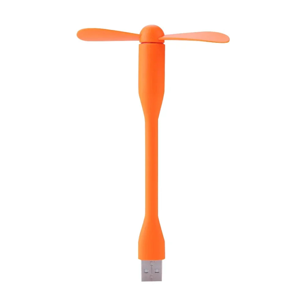 USB Small Fan Flexible Bendable Fan For Power Bank Laptop PC AC Charger Portable Hand Cool Mini Fan For Computer Summer Gadget