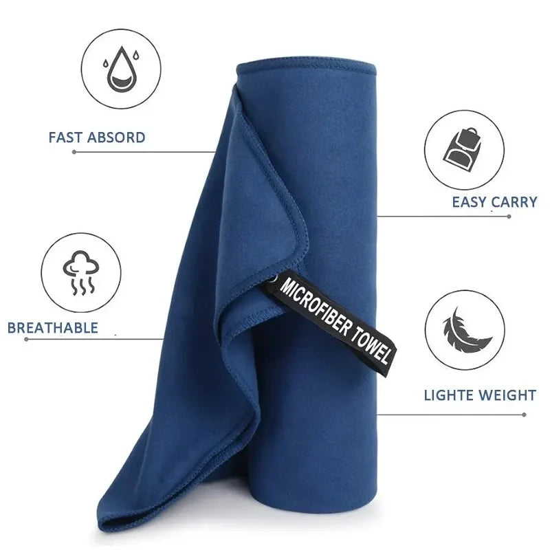 Fast Dry Sport Towel Multifunctional Travel Swimming Yoga Ultra Soft Lightweight Super Absorbent Microfiber Material for Gym