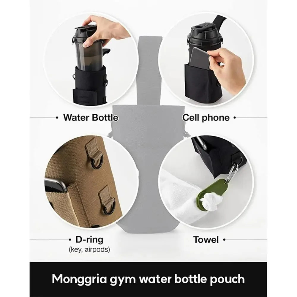 Magnetic Gym Water Bottle Bag Non Slip Magnetic Gym Sling Bag Portable Magnetic Water Bottle Carrier Holder for Gym Accessories