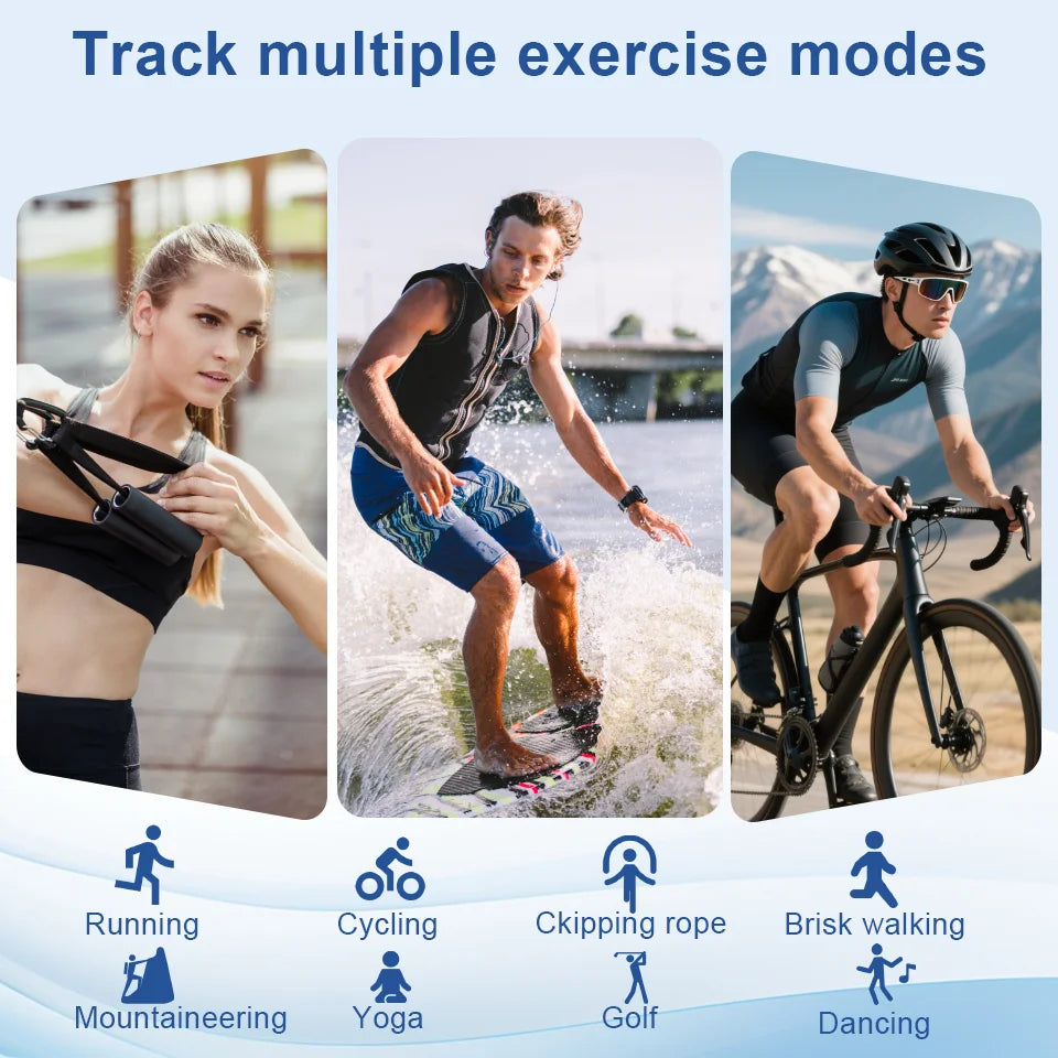 Smart Fitness Ring for Men And Women Health Sleep Monitor Heart Rate Blood Oxygen Tracker with Multiple Modes And Charging Case