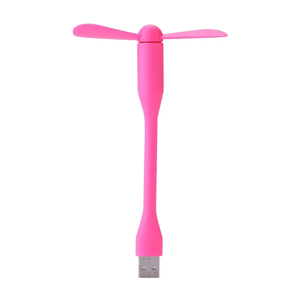 USB Small Fan Flexible Bendable Fan For Power Bank Laptop PC AC Charger Portable Hand Cool Mini Fan For Computer Summer Gadget