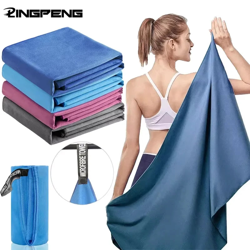 Fast Dry Sport Towel Multifunctional Travel Swimming Yoga Ultra Soft Lightweight Super Absorbent Microfiber Material for Gym