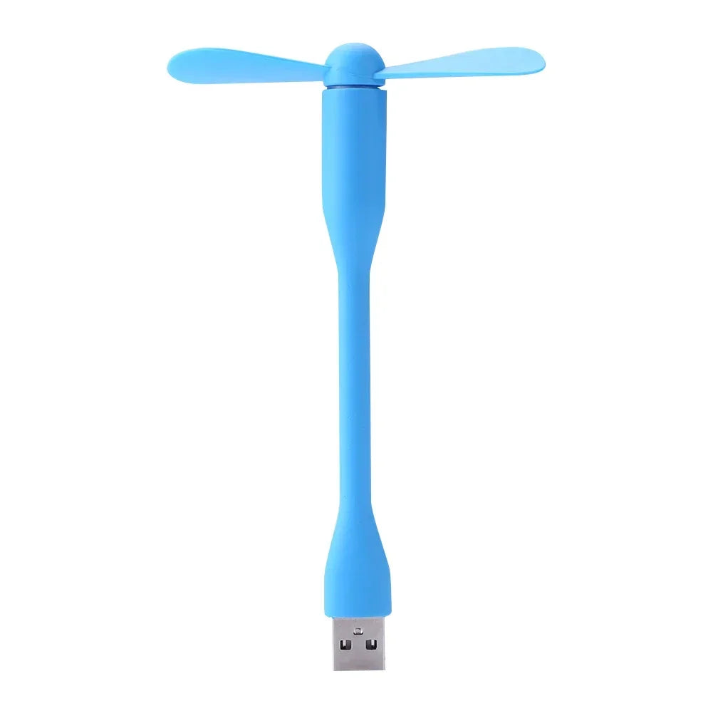 USB Small Fan Flexible Bendable Fan For Power Bank Laptop PC AC Charger Portable Hand Cool Mini Fan For Computer Summer Gadget