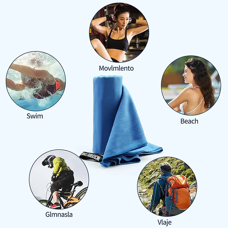 Fast Dry Sport Towel Multifunctional Travel Swimming Yoga Ultra Soft Lightweight Super Absorbent Microfiber Material for Gym