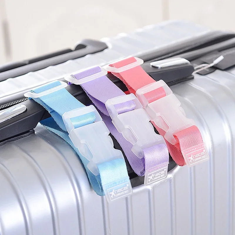 Adjustable Luggage Straps Nylon Luggage Accessories Hanging Buckle Straps Suitcase Bag Straps Belt Lock Hooks Travel