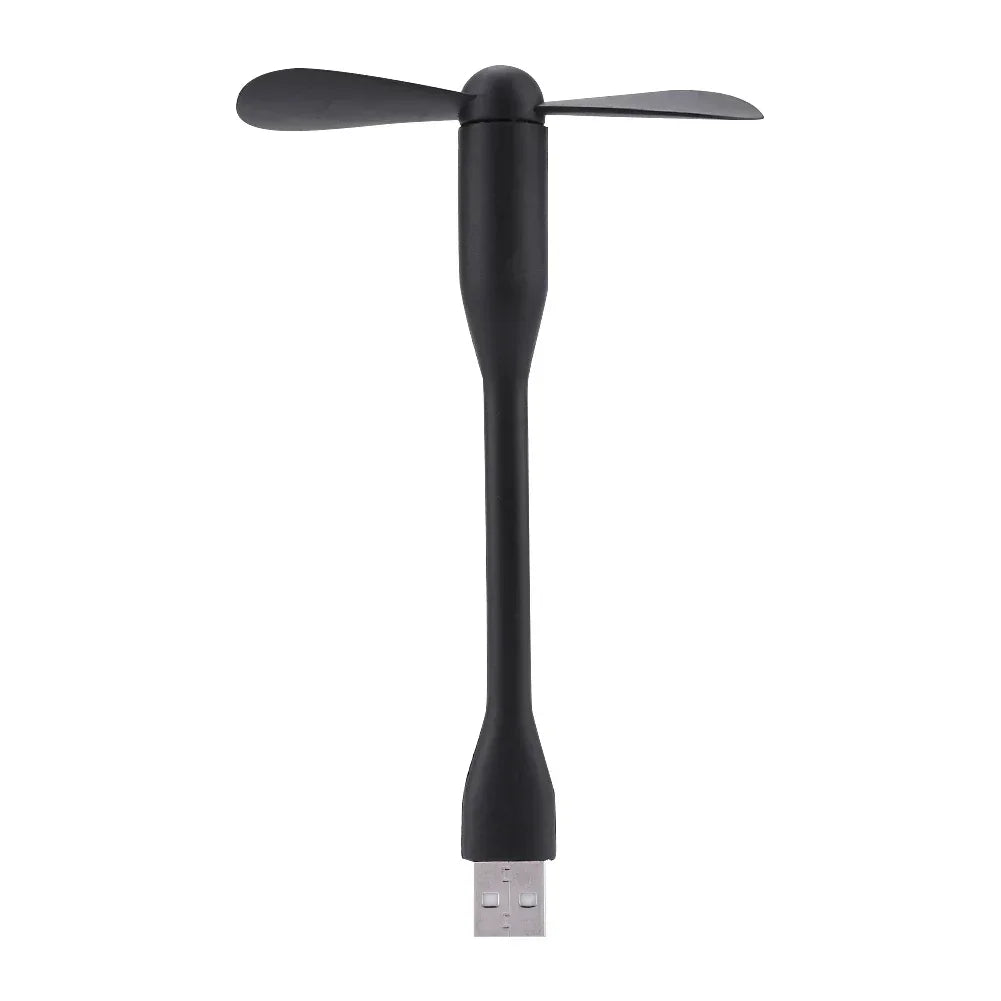 USB Small Fan Flexible Bendable Fan For Power Bank Laptop PC AC Charger Portable Hand Cool Mini Fan For Computer Summer Gadget